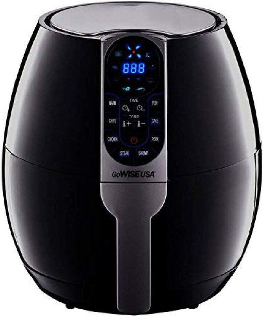 Programmable Air Fryer 3.7-Quart with 8 Cook Presets (Black)